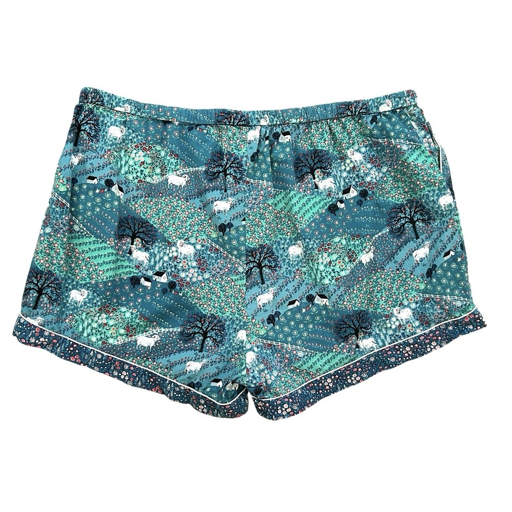 Printfresh Rolling Hills Shorts Pajama Set 4X Sheep Farmhouse Organic Cotton - Picture 14 of 16